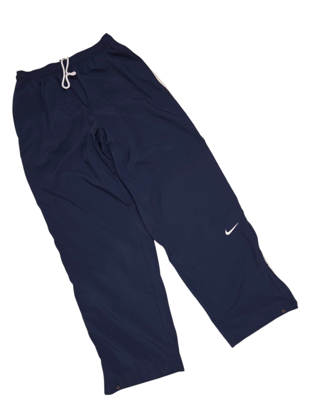 Vintage Y2k Nike Navy Trackpants with White Swoosh - Picture 2 of 6
